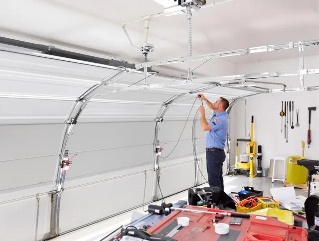 Garage door cable repair service by Walnut Garage Door Repair in Walnut