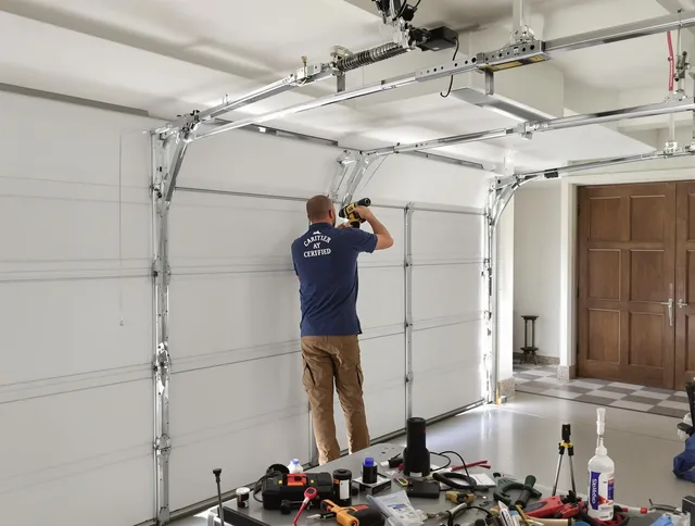 Walnut Garage Door Repair certified technician performing precision garage door repair in Walnut