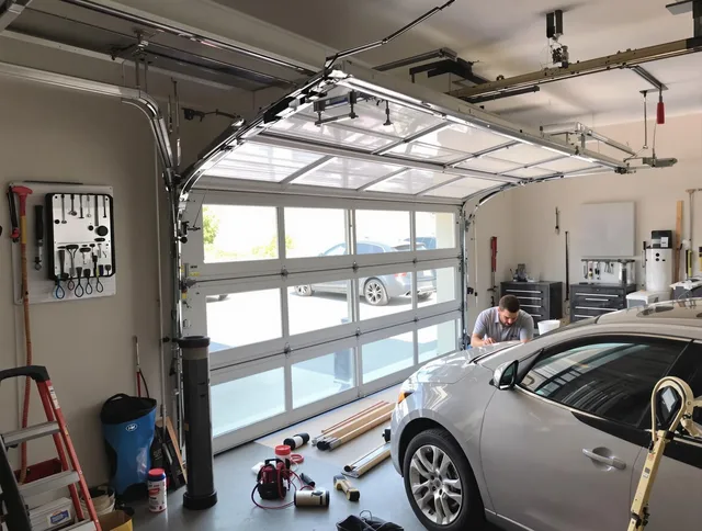 Garage door noise reduction service by Walnut Garage Door Repair in Walnut