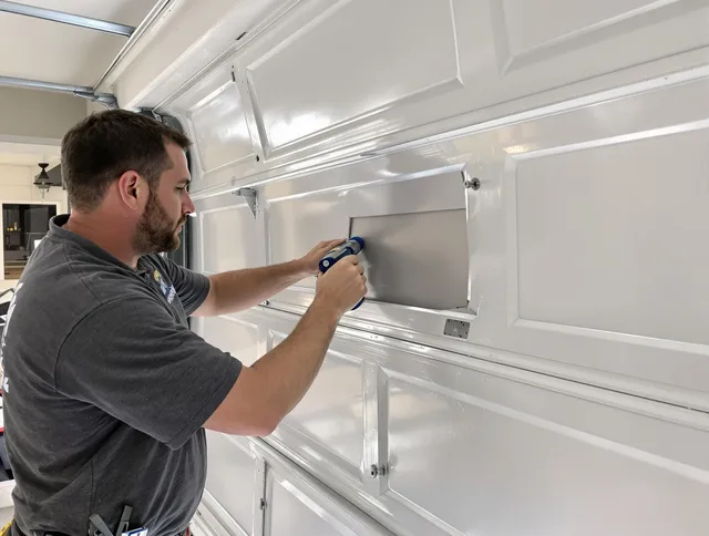 Garage door panel repair by Walnut Garage Door Repair in Walnut